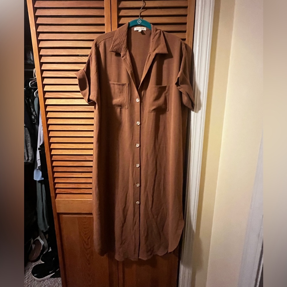 Button down shirt dress